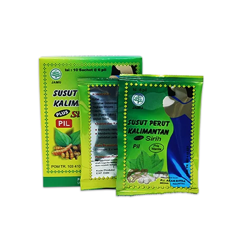 Jamu Kalimantan Susut Perut Sirih Pil (10 Sachet x 6 Pil) / Slimming Herbal Pills