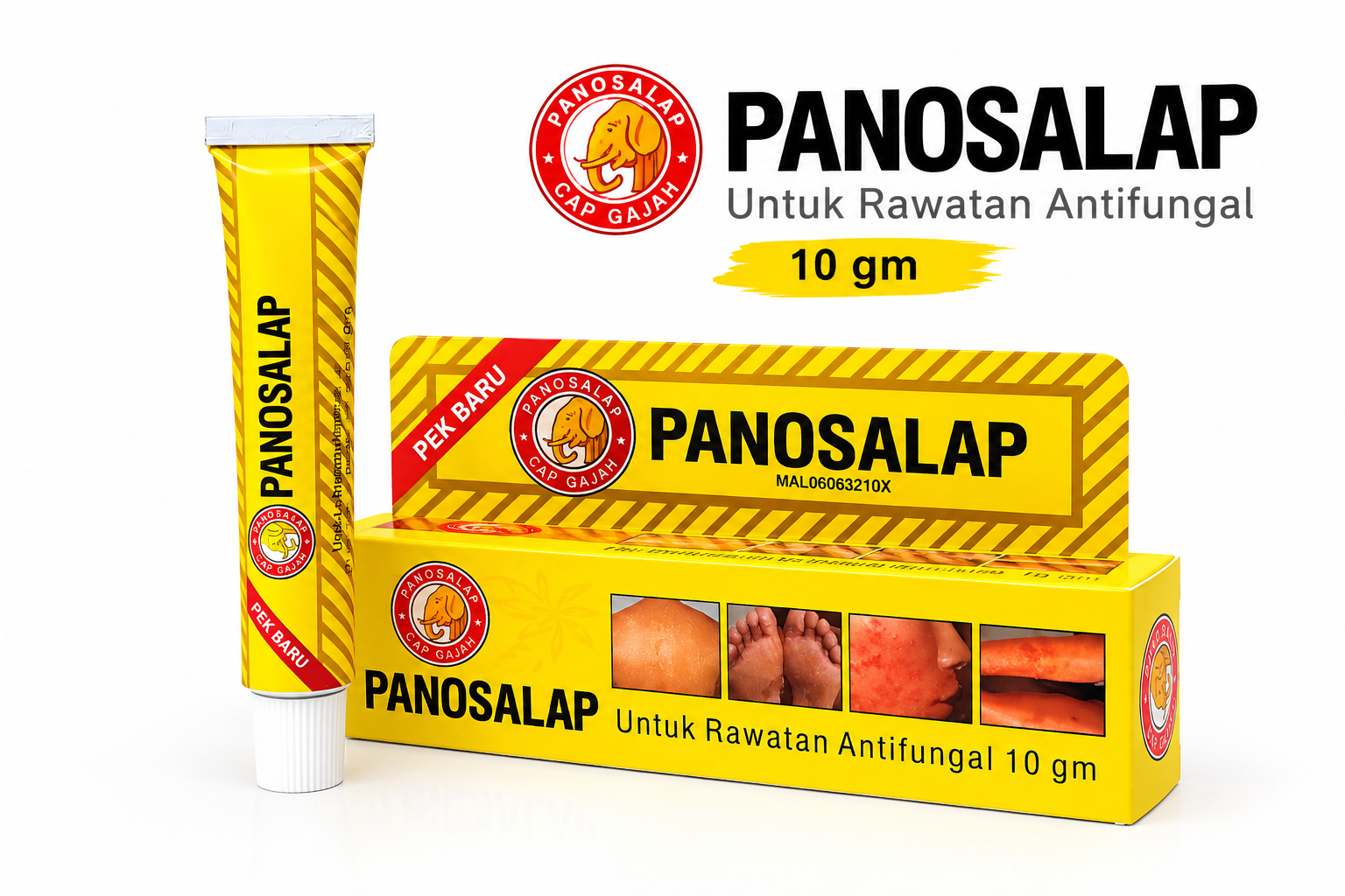 Panosalap Cap Gajah 10g Original | Krim Antifungal | Krim Kulat Kulit | Krim Gatal | Athlete's Foot | Ready Stock