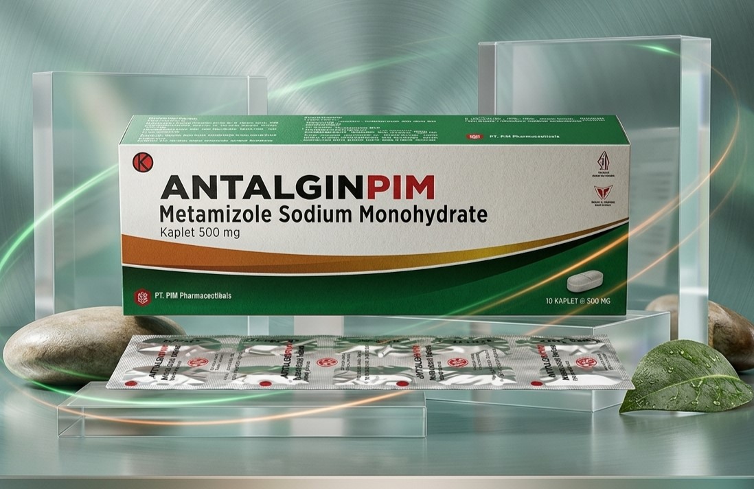 ANTALGIN PIM Metamizole Sodium Monohydrate Box (10 Strip) - Ubat Tahan Sakit / Ubat Demam / Sakit Gigi / Sakit Kepala / Pain Relief